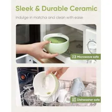 Ceramic Matcha Bowl with Spout for Easy Serving