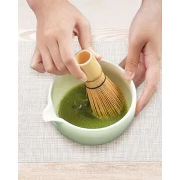 Ceramic Matcha Bowl with Spout for Easy Serving