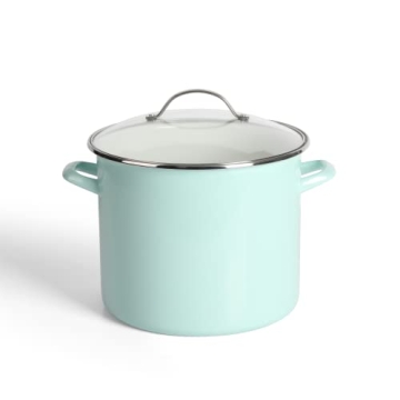 Martha Stewart Thayer 12-Quart Enamel Steel Stock Pot - Durable & Stylish