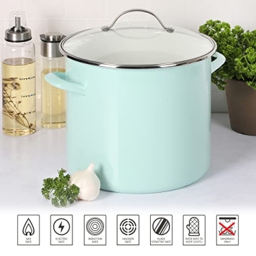 Martha Stewart Thayer 12-Quart Enamel Steel Stock Pot