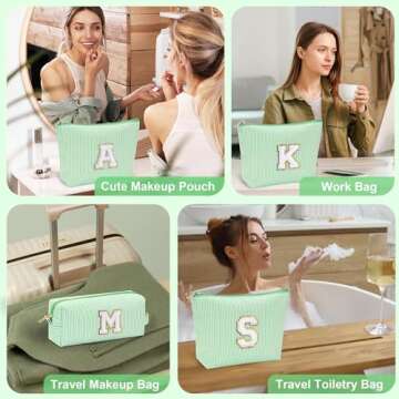 YOOLIFE Personalized Makeup Bag for Women & Teens