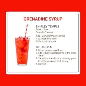Monin Grenadine Syrup for Cocktails and Smoothies