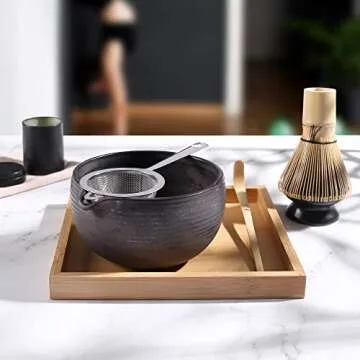 zenrc Ceremony Matcha Kit with Bamboo Whisk and Bowl Set