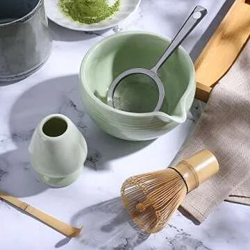 zenrc Ceremony Matcha Kit with Bamboo Whisk and Bowl Set