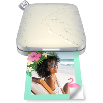 HP Sprocket Select Portable 2.3x3.4" Instant Photo Printer (Eclipse) with Premium Zink Sticky Back P...