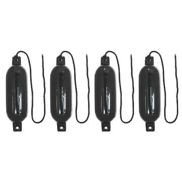 Extreme Max BoatTector Inflatable Fender Value Pack - 4 Durable Fenders 6.5" x 22"