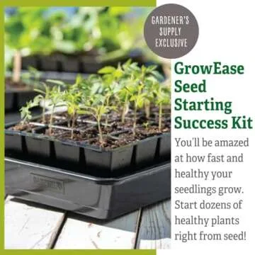 Gardener's Supply Company GrowEase Self Watering Seed Starting Kit | 24- Cell, Holds 3 Quarts of Soil | Capillary Mat, Cover and Water Reservoir Included, 100% Recycled Plastic
