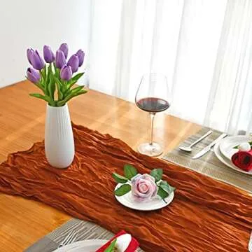 Mandy's 20pcs Lilac Flowers Artificial Tulip Silk Flowers 13.5 Inch