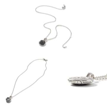 John Hardy Bamboo Pendant Necklace with Black Sapphire (Black Sapphire- 16-18")