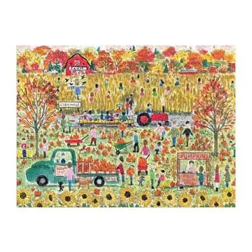 Galison Pumpkin Patch 1000 Piece Puzzle: Autumn-Inspired Art for Family Fun