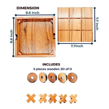 BSIRI Extra Large Tic Tac Toe Board Game for Family Fun