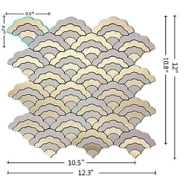 XUANINY Peel and Stick Metal Backsplash Tiles for Home