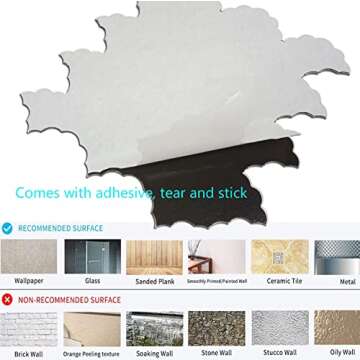 XUANINY Peel and Stick Metal Backsplash Tiles for Home