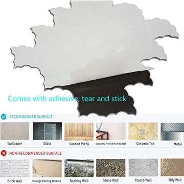 XUANINY Peel and Stick Metal Backsplash Tiles for Home