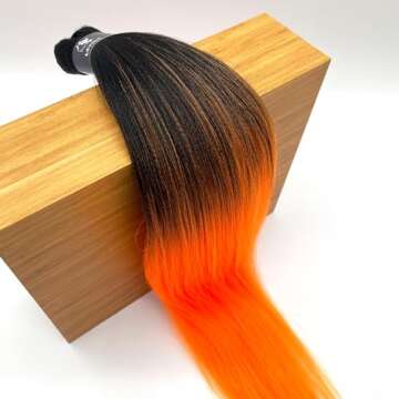 UPruyo Orange Ombre Braiding Hair - Pre Stretched Extensions