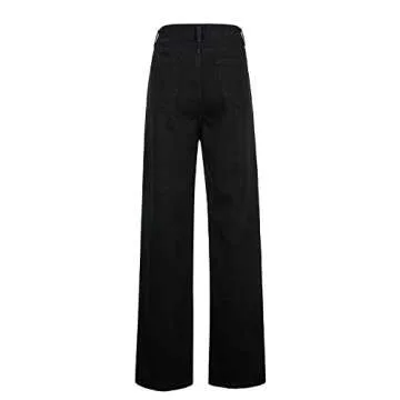 Baggy Jeans for Women Butterfly Print Wide Leg High Waist Denim Pants Fashion Funny Streetwear Jeans