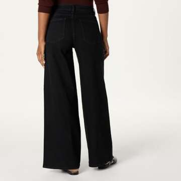 The Drop Women's Frida Relaxed Fit Jeans, Black, 25