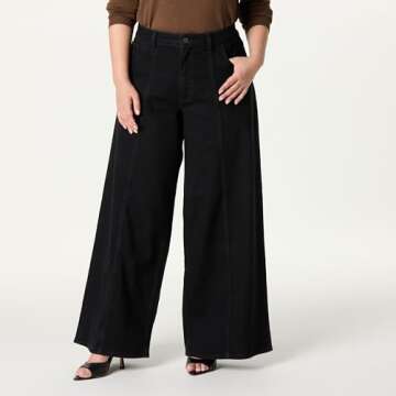 The Drop Women's Frida Relaxed Fit Jeans, Black, 25