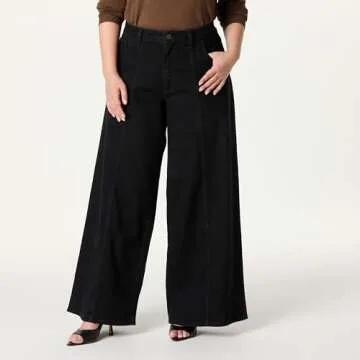 The Drop Women's Frida Relaxed Fit Jeans, Black, 25