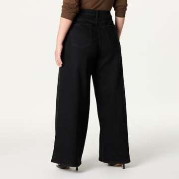 The Drop Women's Frida Relaxed Fit Jeans, Black, 25