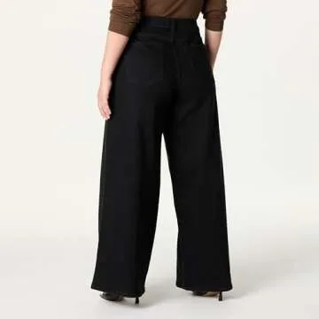 The Drop Women's Frida Relaxed Fit Jeans, Black, 25