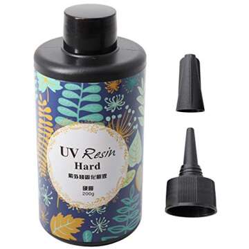 Epoxy UV Resin Clear Hard,ONGHSD UV Jewelry Resin Glue Sunlight Ultraviolet Curing Resin Crystal Liq...