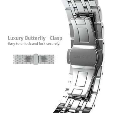 AmzAokay Compatible Apple Watch Bands 41mm 40mm 38mm 49mm 45mm 44mm 42mm, Stainless Steel iWatch Band Strap for Apple Watch Ultra2 Ultra Series 10 9 8 7 6 5 4 3 2 1 SE SE2, 38mm 40mm 41mm (Gold/Silver, 38mm/40mm/41mm/42mm(Series 10))