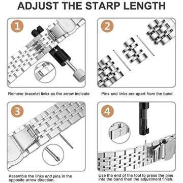 AmzAokay Compatible Apple Watch Bands 41mm 40mm 38mm 49mm 45mm 44mm 42mm, Stainless Steel iWatch Band Strap for Apple Watch Ultra2 Ultra Series 10 9 8 7 6 5 4 3 2 1 SE SE2, 38mm 40mm 41mm (Gold/Silver, 38mm/40mm/41mm/42mm(Series 10))