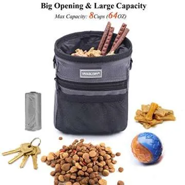VIVAGLORY Hands Free Dog Treat Bag with Adjustable Strap