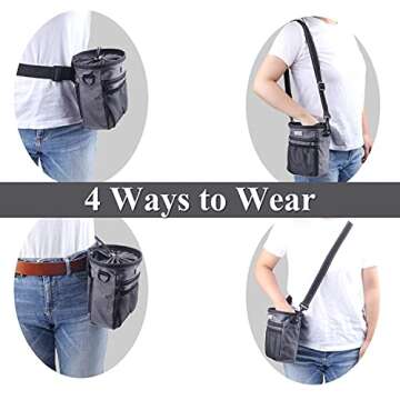 VIVAGLORY Hands Free Dog Treat Bag with Adjustable Strap