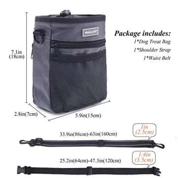 VIVAGLORY Hands Free Dog Treat Bag with Adjustable Strap