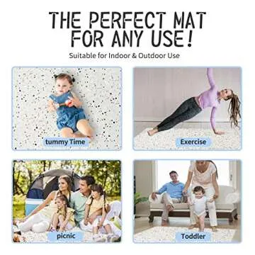Yay Mats Stylish Extra Large Baby Play Mat. Soft, Thick, Non-Toxic Foam Covers 6 ft x 4 ft. Expandable Tiles with Edges Infants and Kids Playmat Tummy Time Mat