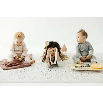 Yay Mats Stylish Extra Large Baby Play Mat. Soft, Thick, Non-Toxic Foam Covers 6 ft x 4 ft. Expandable Tiles with Edges Infants and Kids Playmat Tummy Time Mat