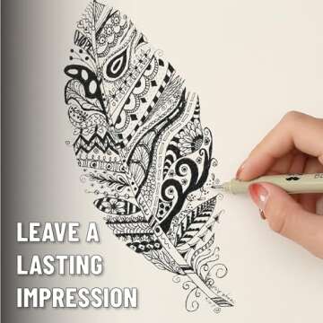 Mr. Pen- Drawing Pens for Artists, 6 Sizes, Black Multiliner, Artist pens, Micro Pens for Drawing, Ink Pens for Drawing, Sketch Pens, Micro Pen, Fineliner Pens, Bible Journaling Pens