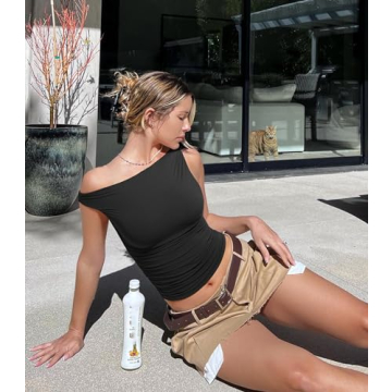 OMKAGI Women Off Shoulder Y2K Tops for Summer Fashion
