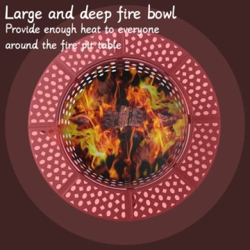 OutVue 36 Inch Fire Pit with BBQ Grills for Patio