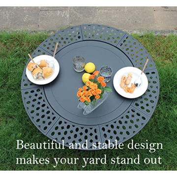 OutVue 36 Inch Fire Pit with BBQ Grills for Patio