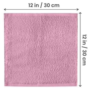 Utopia Towels 24 Pack Cotton Washcloths Set, 100% Ring Spun Cotton, Premium Quality Flannel Face Clo...