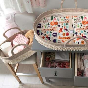 Stylish Baby Changing Basket for Newborns and Nurseries