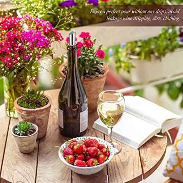 Skyley 120 Silver Wine Pourers - Elegant and Reusable