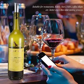 Skyley 120 Silver Wine Pourers - Elegant and Reusable