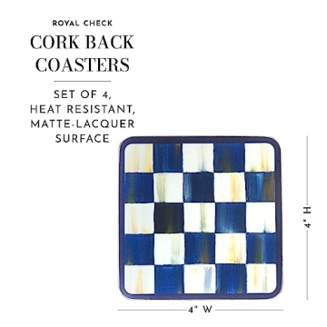 MacKenzie-Childs Royal Check Coasters Set of 4 - Stylish Decor