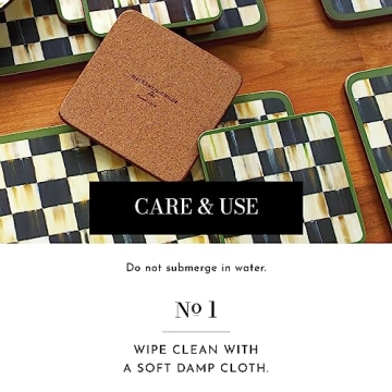MacKenzie-Childs Royal Check Coasters Set of 4 - Stylish Decor