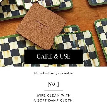 MacKenzie-Childs Royal Check Coasters Set of 4 - Stylish Decor