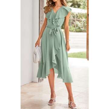Elegant PRETTYGARDEN Summer Wrap Dress for Women