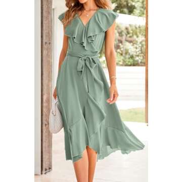Elegant PRETTYGARDEN Summer Wrap Dress for Women