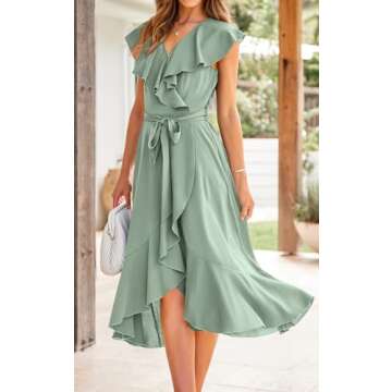 Elegant PRETTYGARDEN Summer Wrap Dress for Women