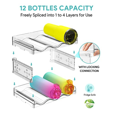 Areforic Water Bottle Organizer | Stackable Storage Solution