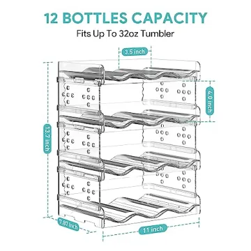 Areforic Water Bottle Organizer | Stackable Storage Solution