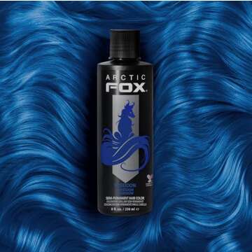 ARCTIC FOX Vegan and Cruelty-Free Semi-Permanent Hair Color Dye (8 Fl Oz, POSEIDON)
